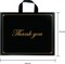 Extra-Thick Boutique Plastic Gift Bags (50-Pack) – 16" x 18" Heavy-Duty Retail Shopping Bags with Soft Loop Handles & Gold “Thank You” Design